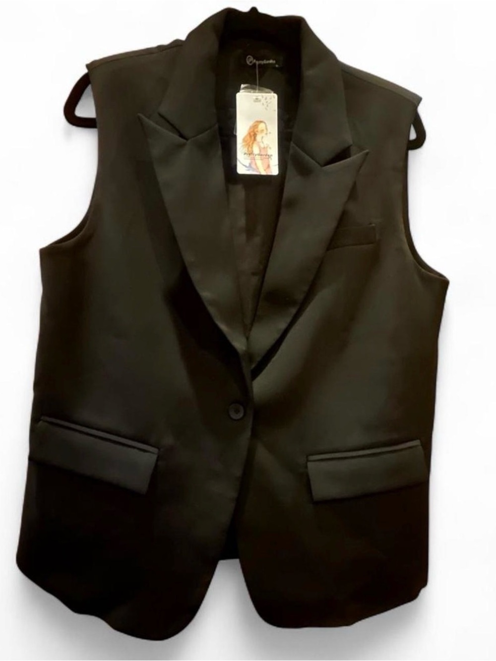 NWT’s Classic Black Women’s Vest Blazer - Pretty Garden